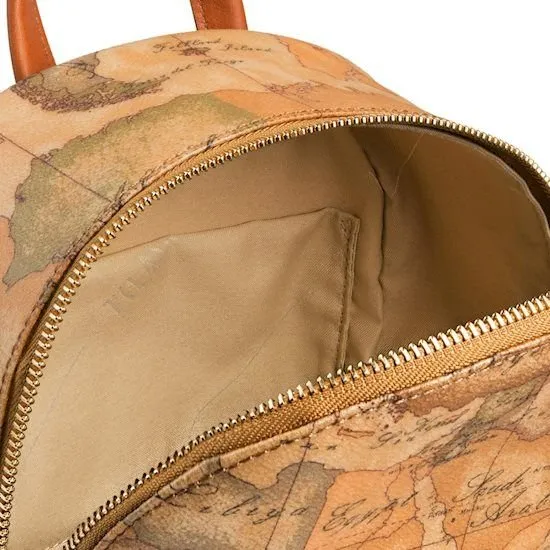 Alviero Martini Map Print Zip Pocket Backpack