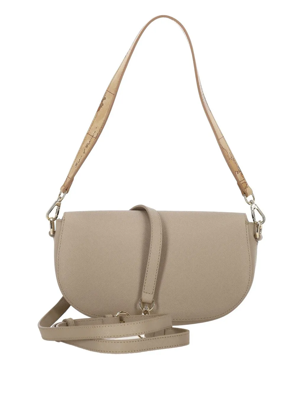 Alviero Martini Map-Print Strap Shoulder Bag