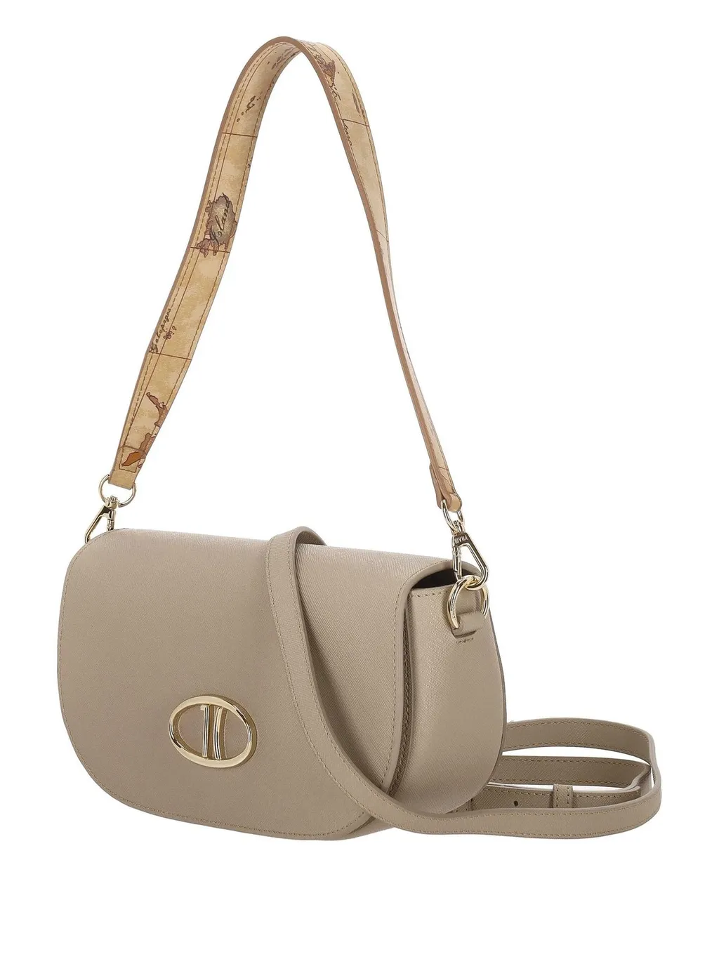 Alviero Martini Map-Print Strap Shoulder Bag