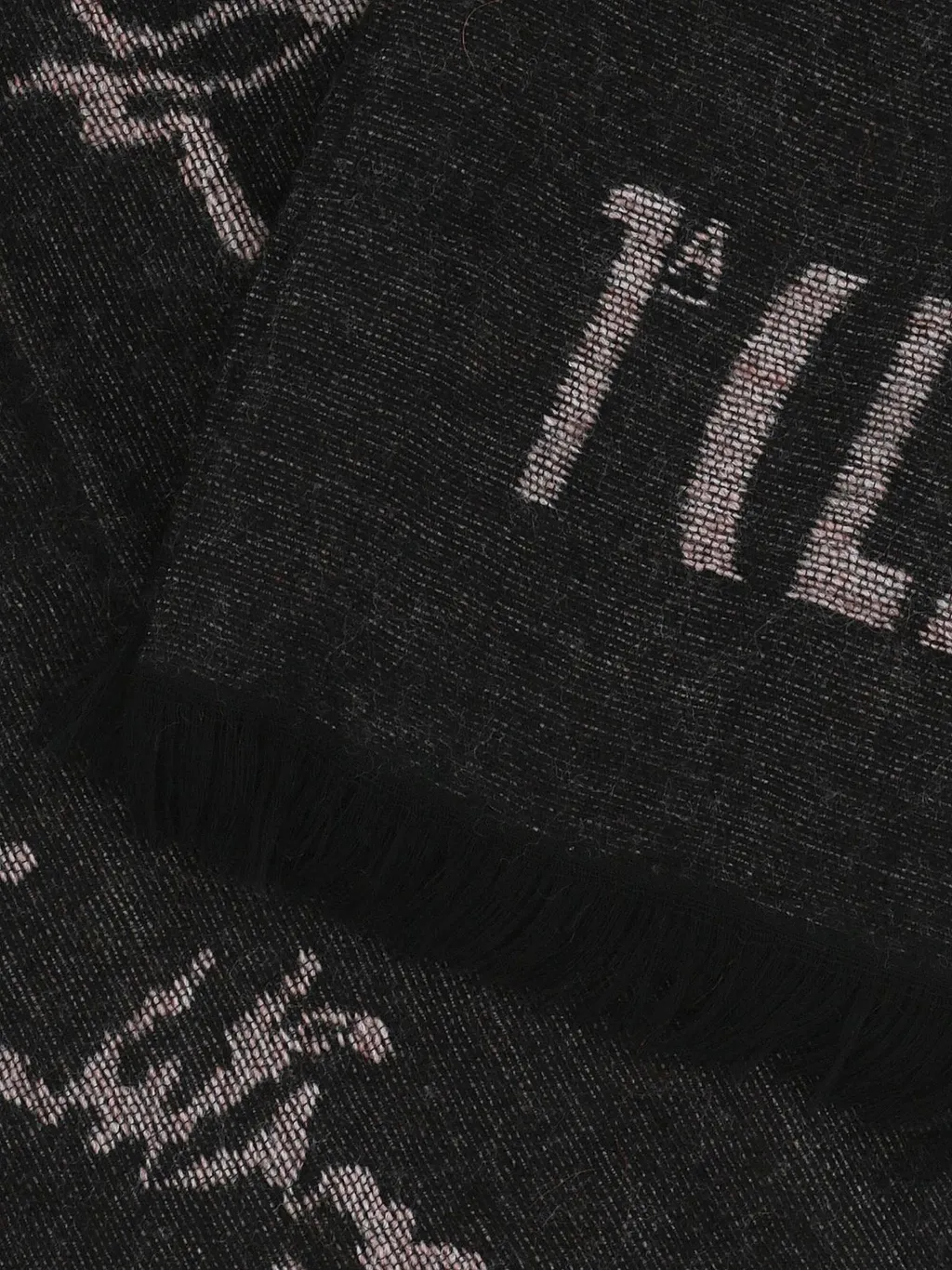 Alviero Martini Fringed Logo Scarf