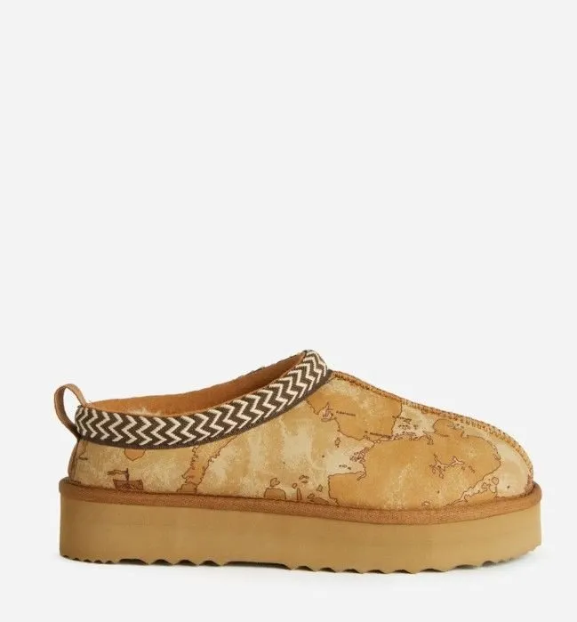Alviero Martini Map-Print Slip-On Boots