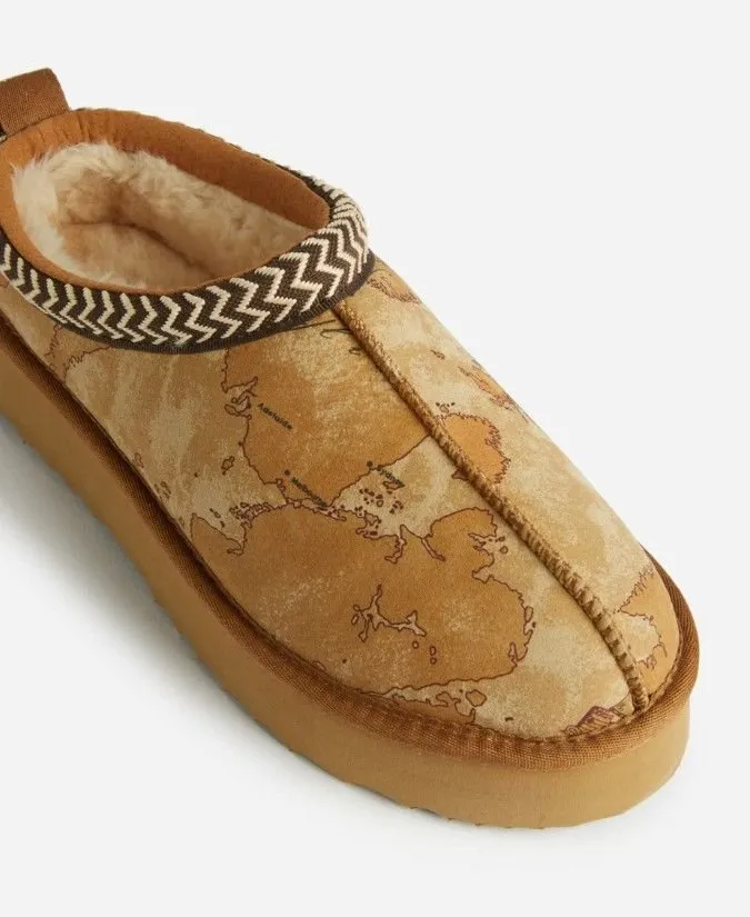 Alviero Martini Map-Print Slip-On Boots