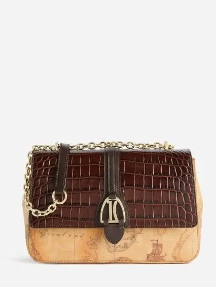 Alviero Martini Map Print Shoulder Bag