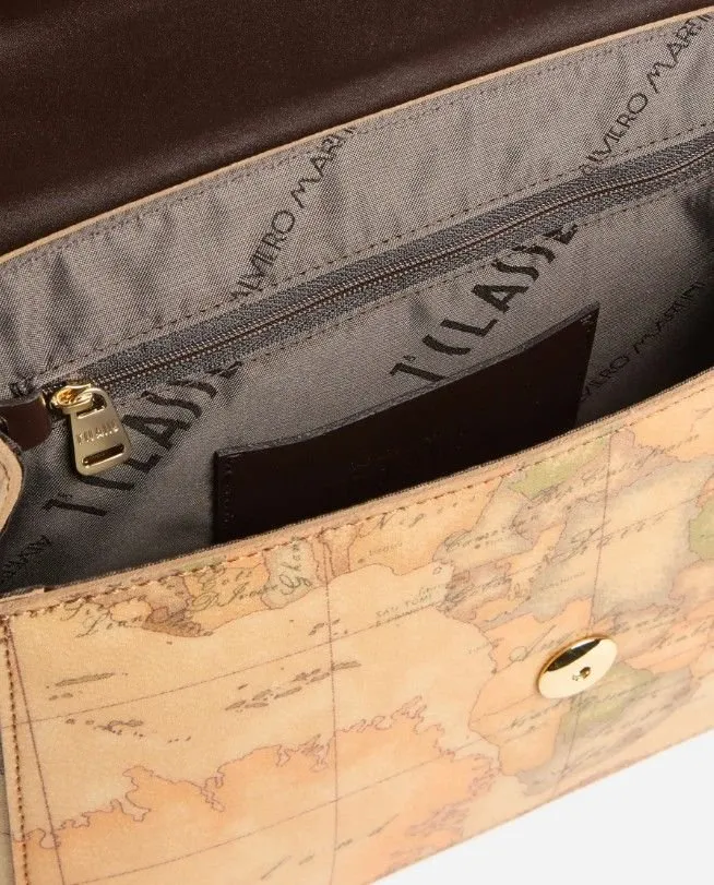 Alviero Martini Map Print Shoulder Bag
