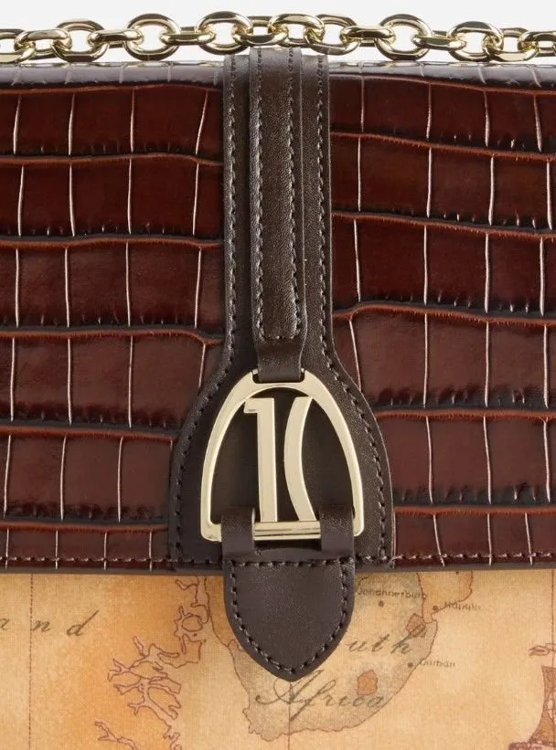 Alviero Martini Map Print Shoulder Bag