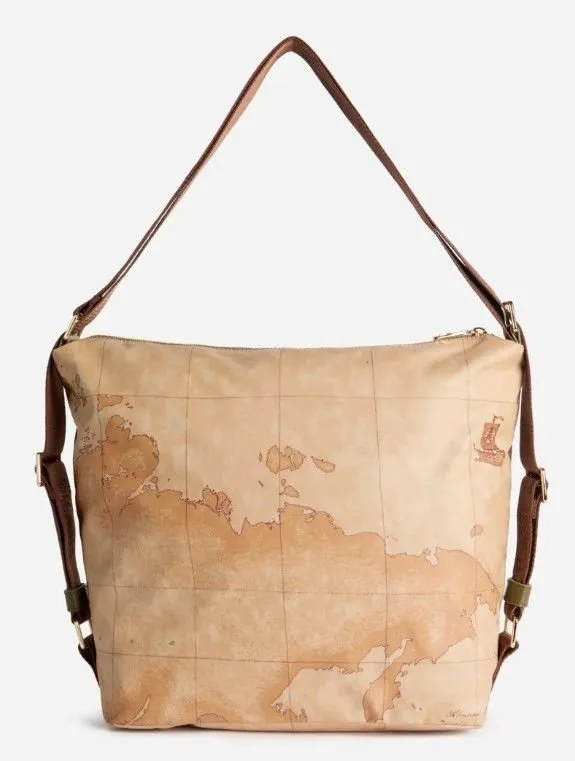 Alviero Martini Map-Print Shoulder Bag