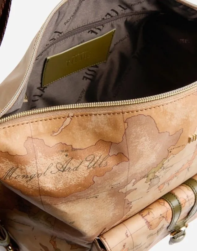 Alviero Martini Map-Print Shoulder Bag