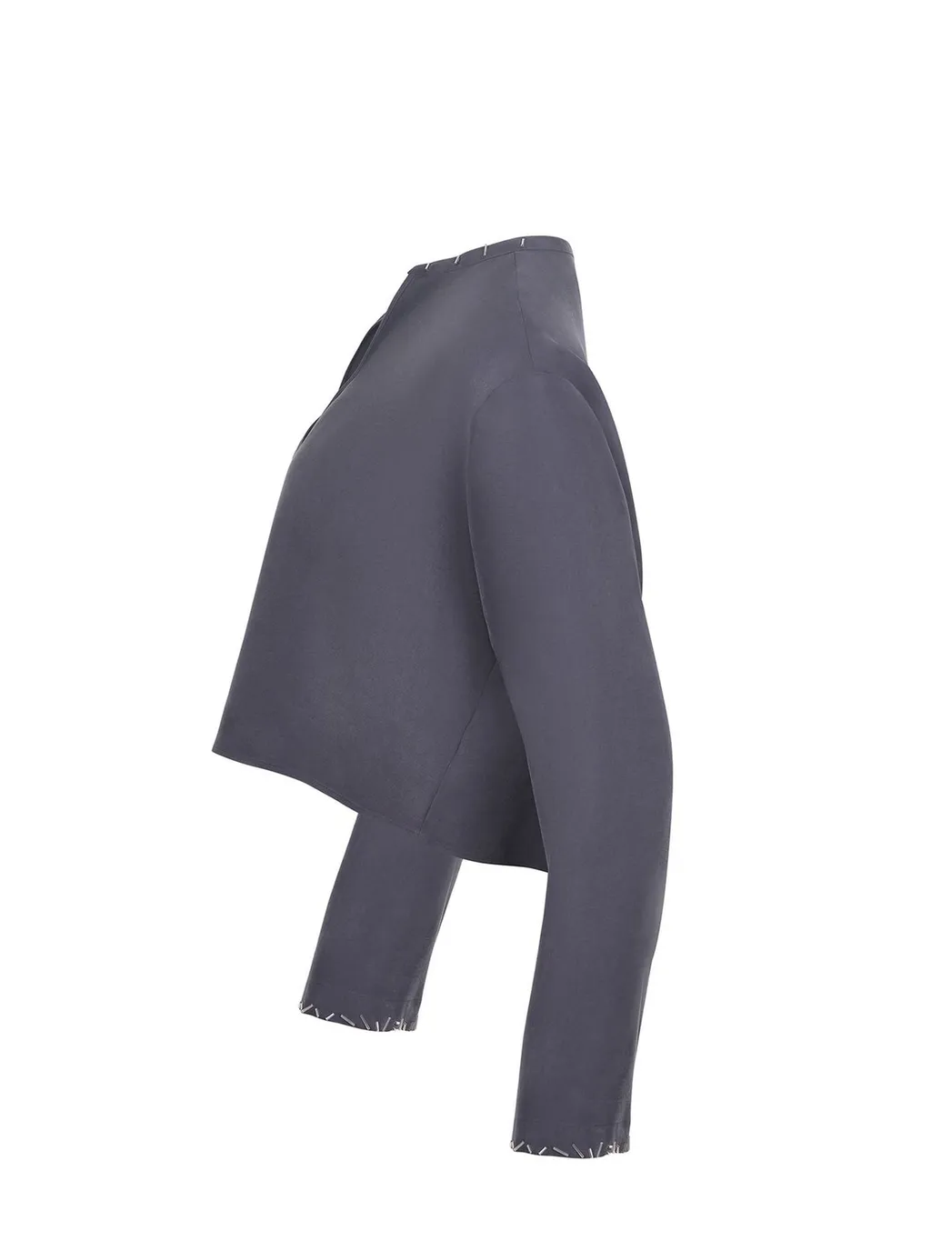 Alysi Cropped Embellished-Trim Top