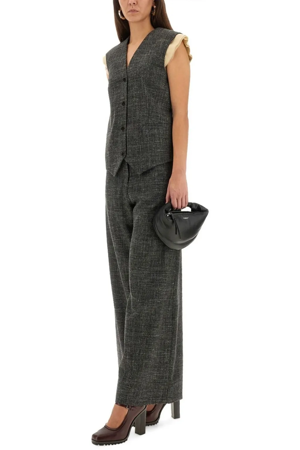 Alysi V-Neck Buttoned Vest