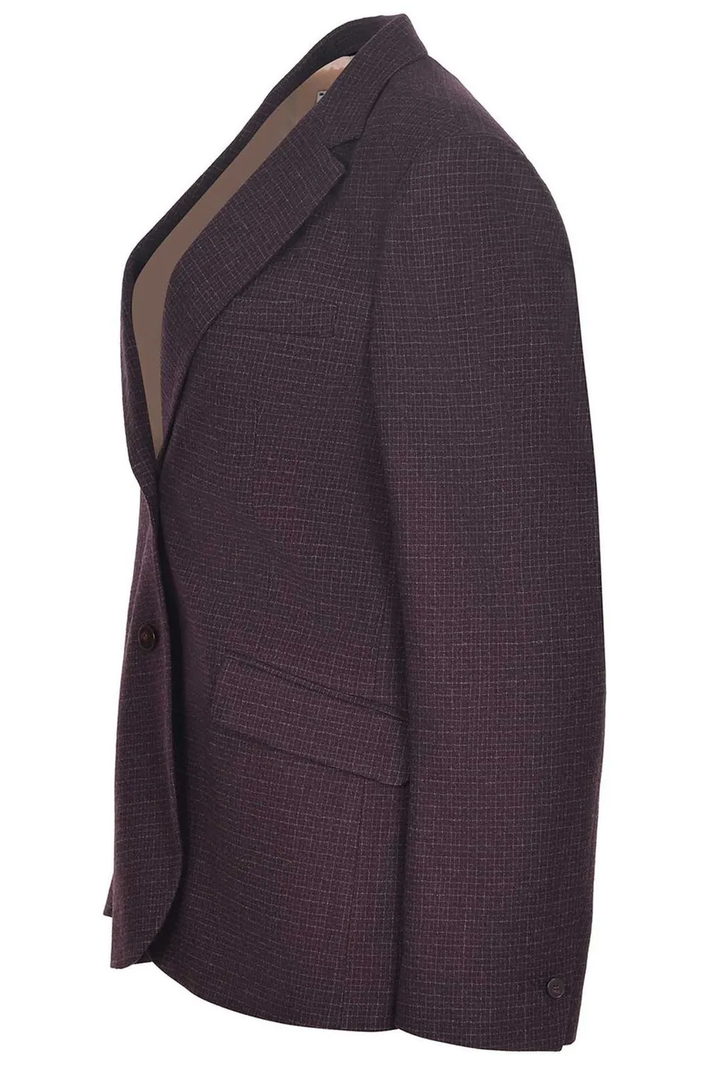 Alysi Single-Breasted Checked Blazer