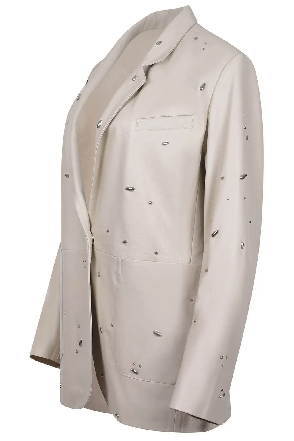 Alysi Quilted Long Sleeve Embellished Jacket