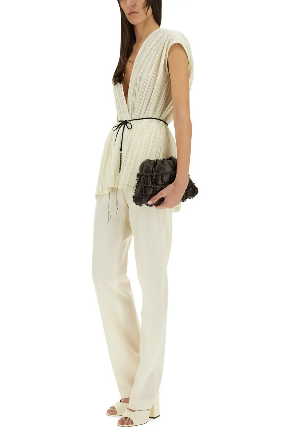 Alysi Pleated Wrap Style Jacket