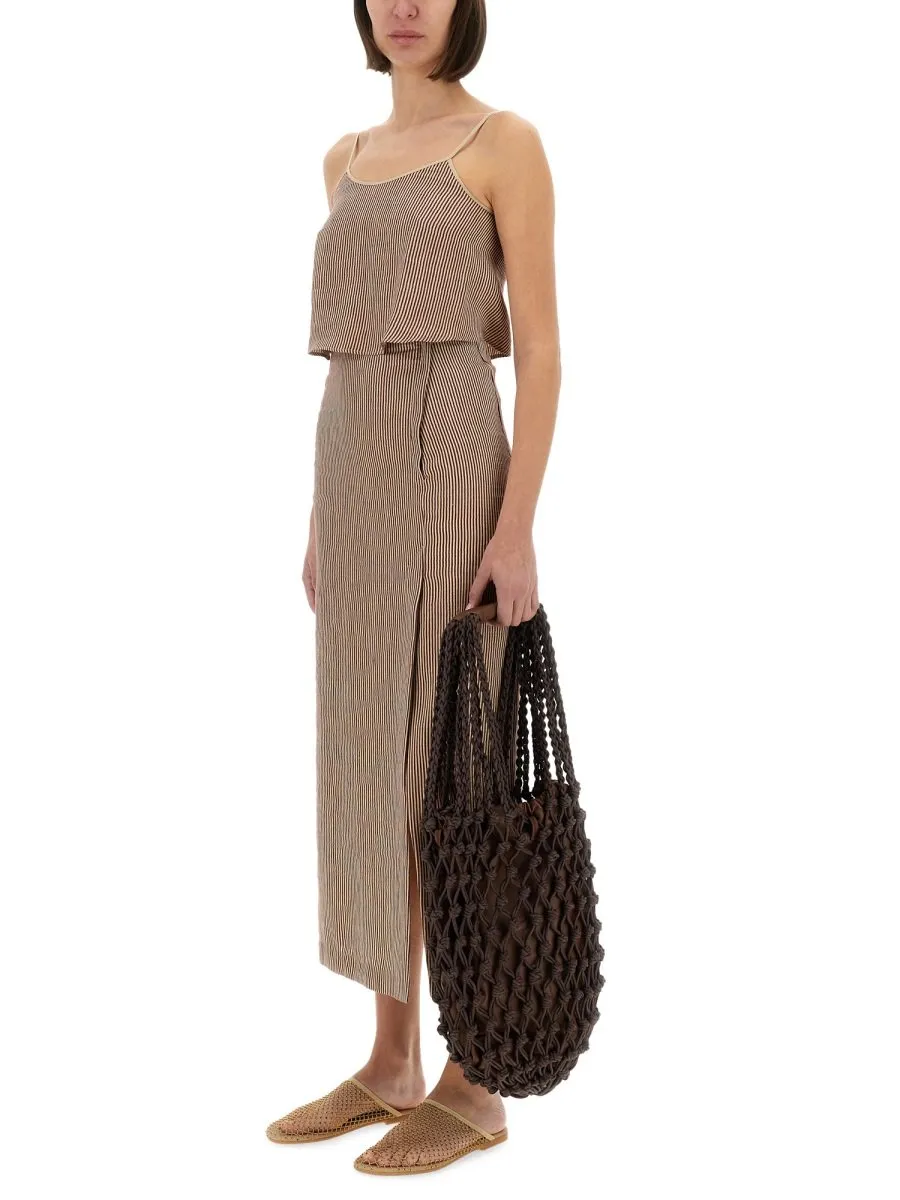 Alysi Micro Striped Longuette Skirt