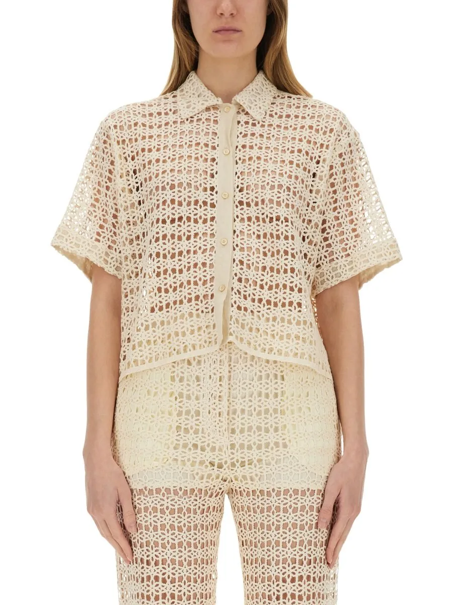 Alysi Macrame Short Sleeved Shirt