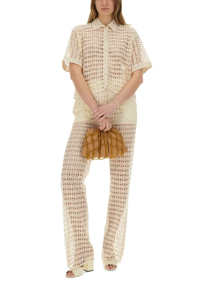Alysi Macrame Short Sleeved Shirt