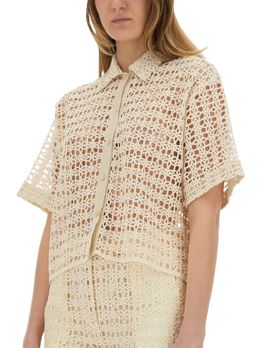 Alysi Macrame Short Sleeved Shirt