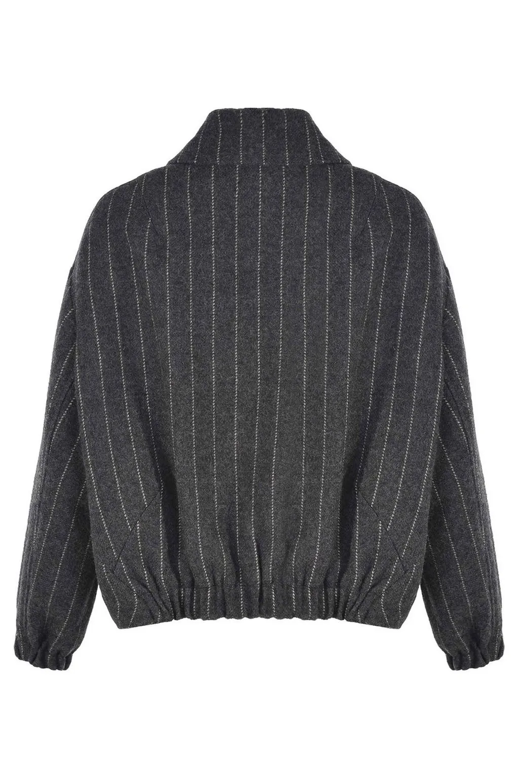 Alysi Striped Zip-Up Jacket