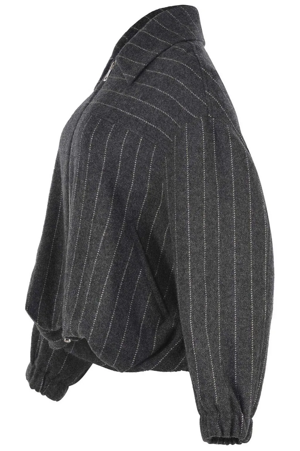 Alysi Striped Zip-Up Jacket