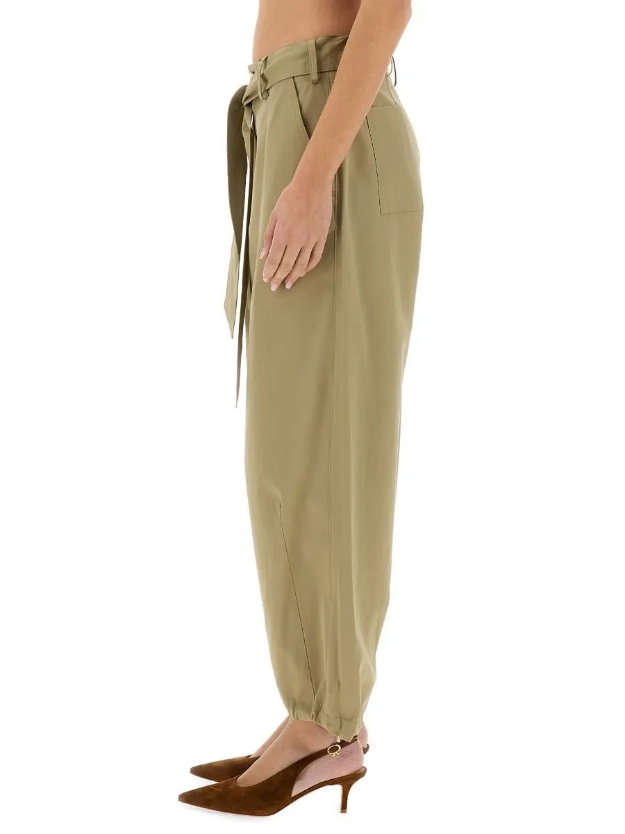Alysi Belted Straight-Leg Trousers