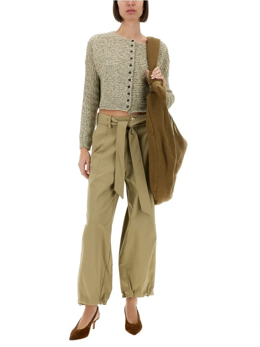 Alysi Belted Straight-Leg Trousers