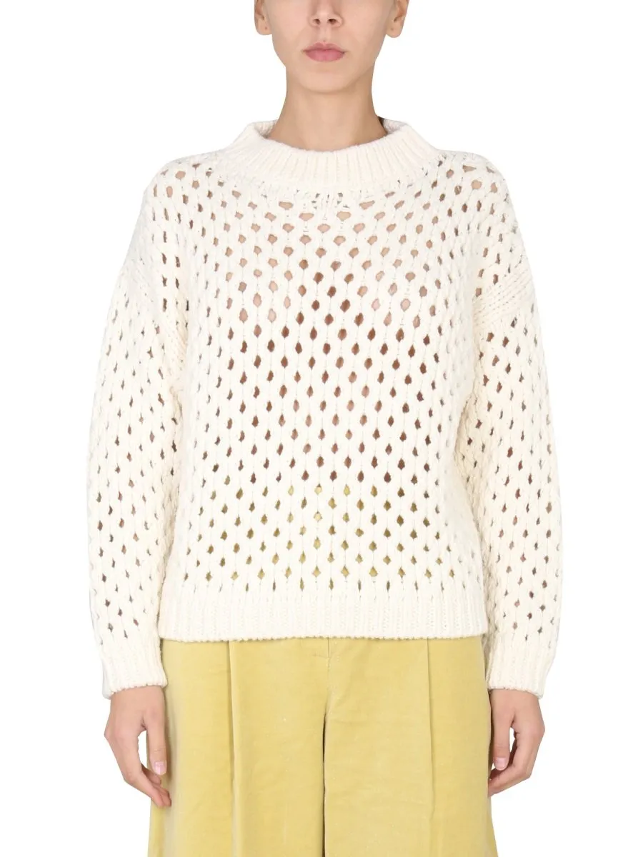 Alysi Long Sleeved Crewneck Knitted Jumper