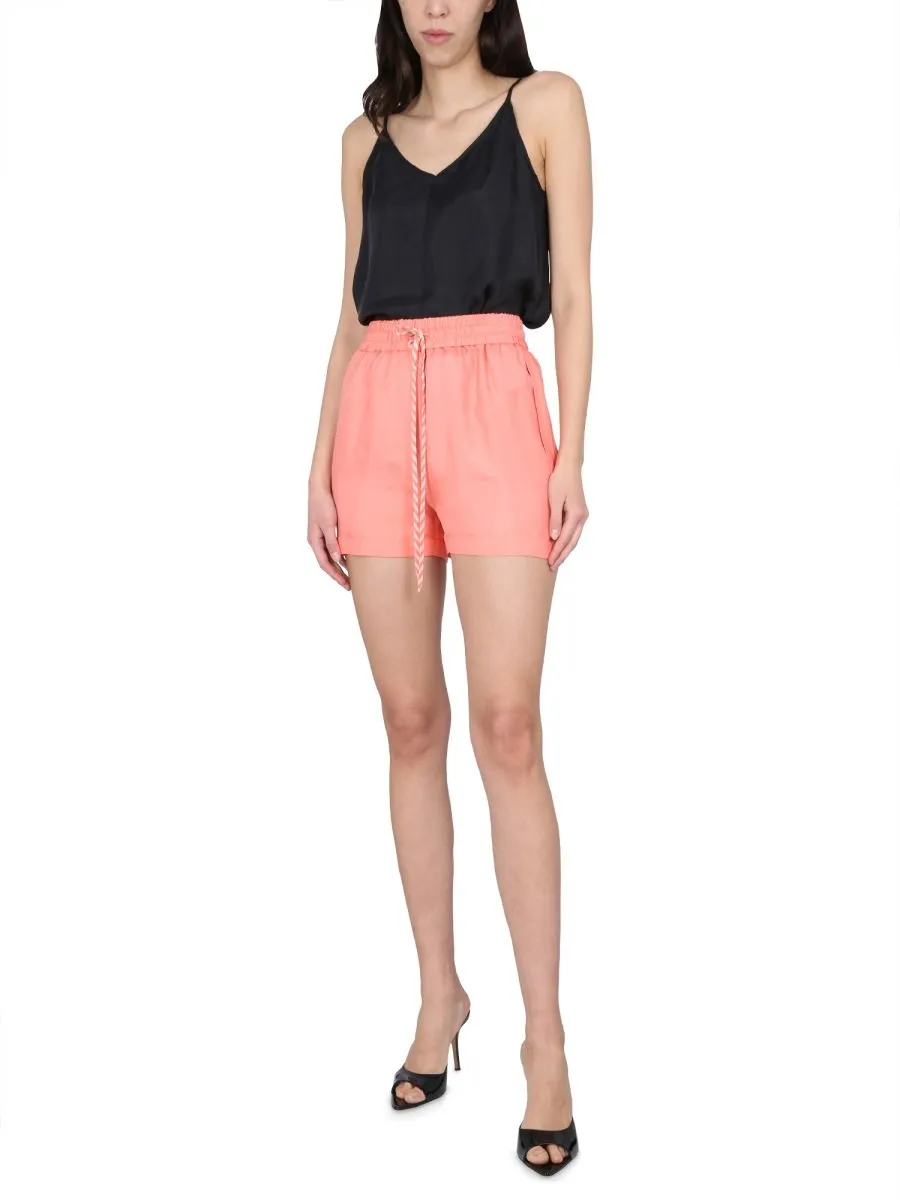 Alysi High-Waisted Drawstring Shorts
