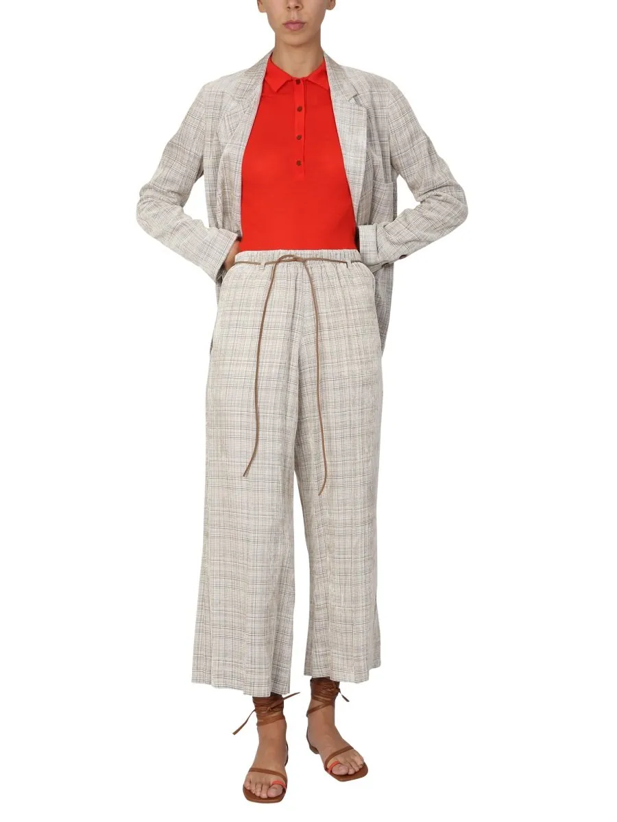 Alysi Double-Breasted Checked Blazer