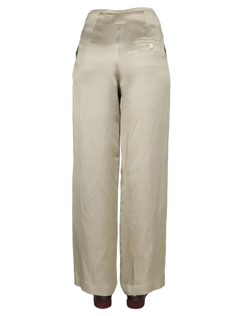 Alysi Straight Leg Satin Trousers