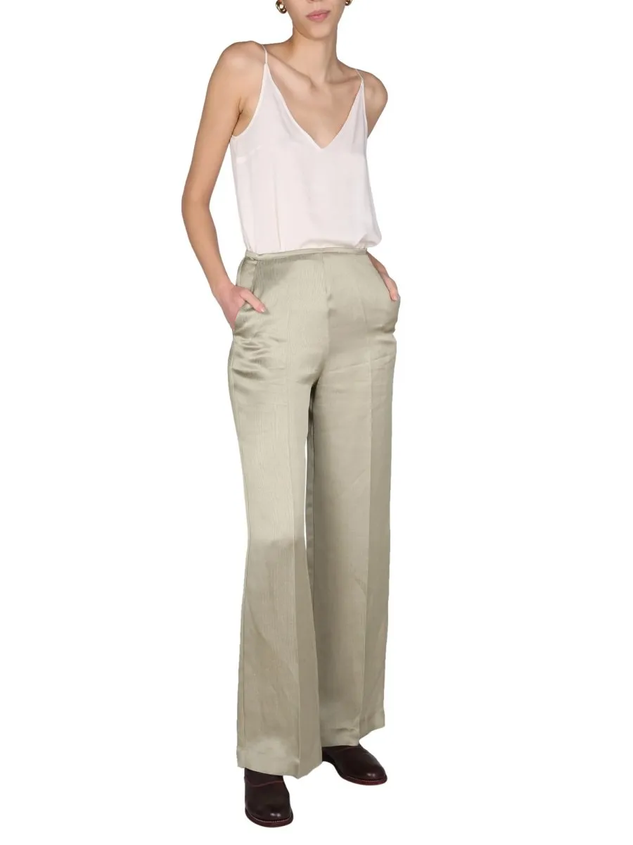Alysi Straight Leg Satin Trousers