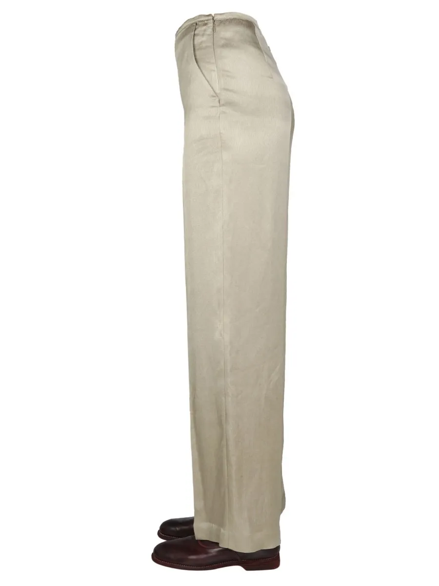Alysi Straight Leg Satin Trousers