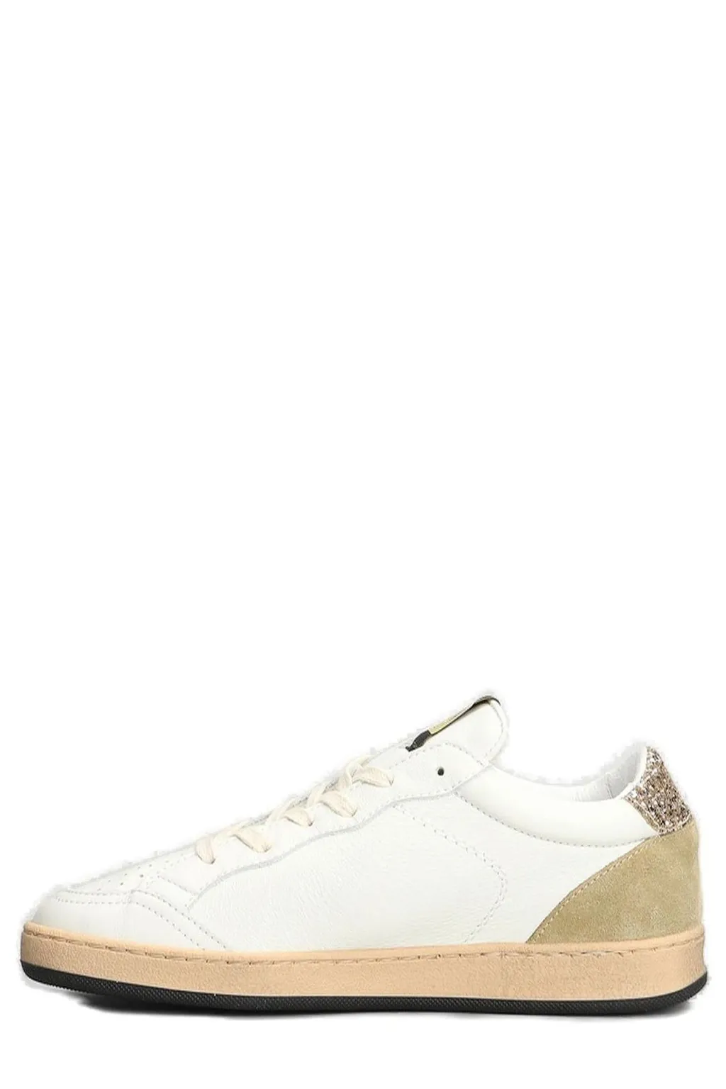 Ama Brand Glitter-Panel Star Lace-Up Sneakers