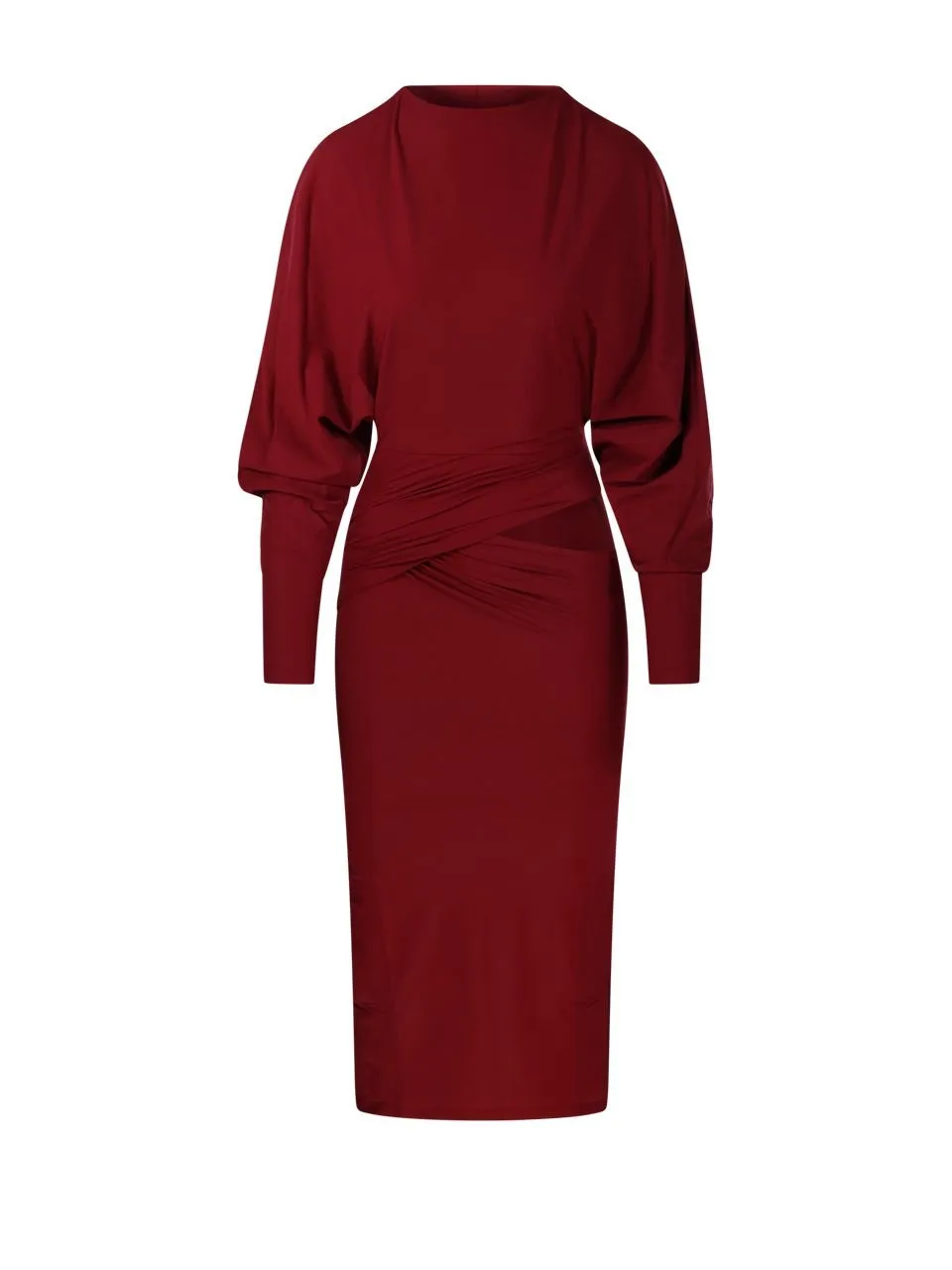 AmazuÌN Karubu Draped Midi Dress