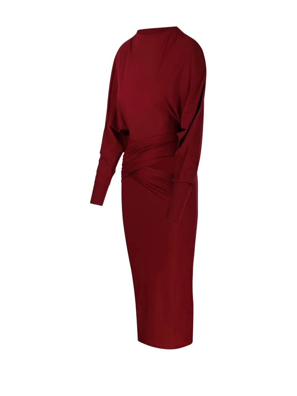 AmazuÌN Karubu Draped Midi Dress