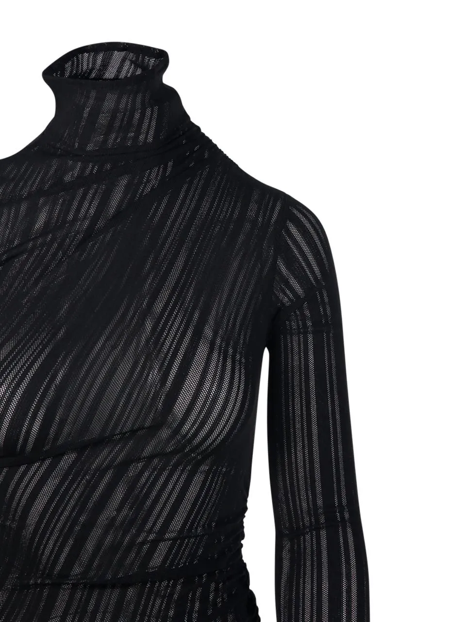 AmazuÌN Qinuvb Sheer Turtleneck Top