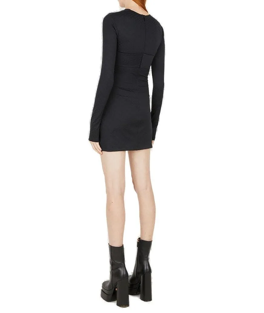 Ambush Cut-Out Detail Monogram Mini Dress