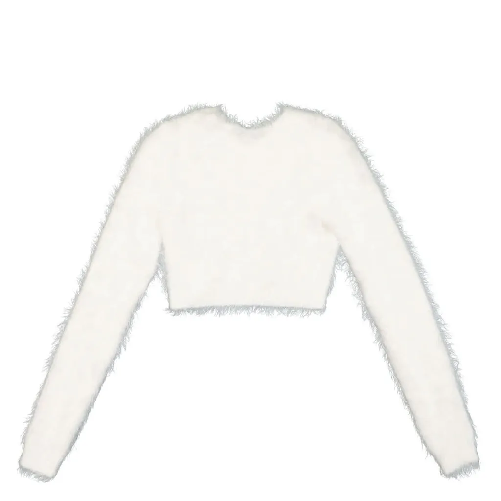 Ambush Cropped Crewneck Knitted Jumper