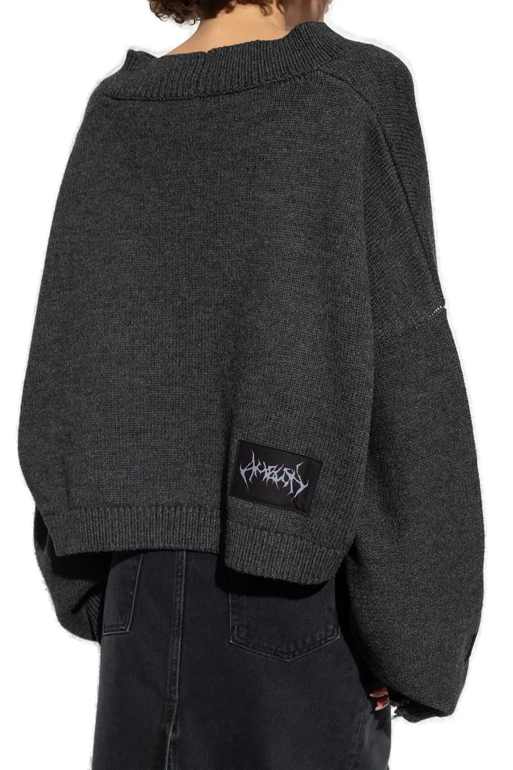 Ambush Distressed Zip-Up Cardigan