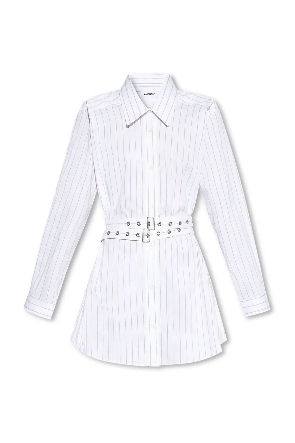Ambush Striped Belted Mini Shirt Dress