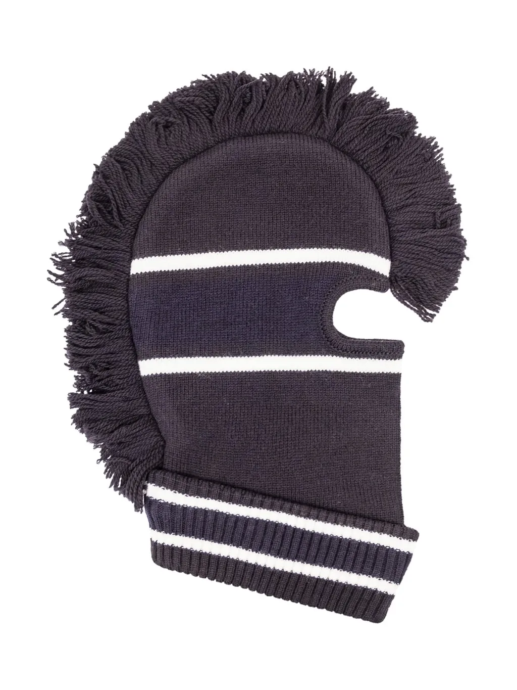 Ambush Logo Embroidered Fringed Knitted Balaclava