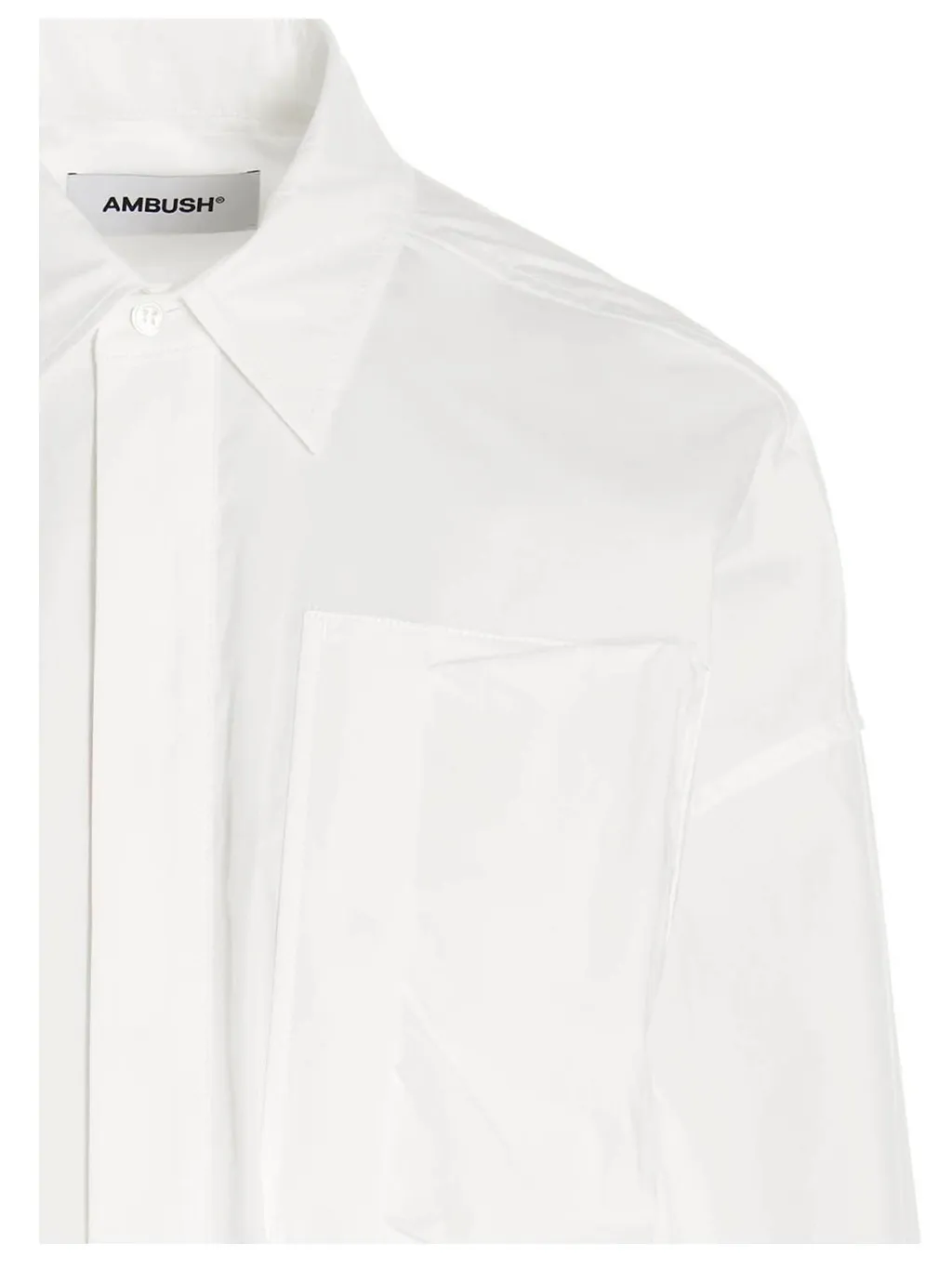 Ambush Logo Embroidered Longline Shirt