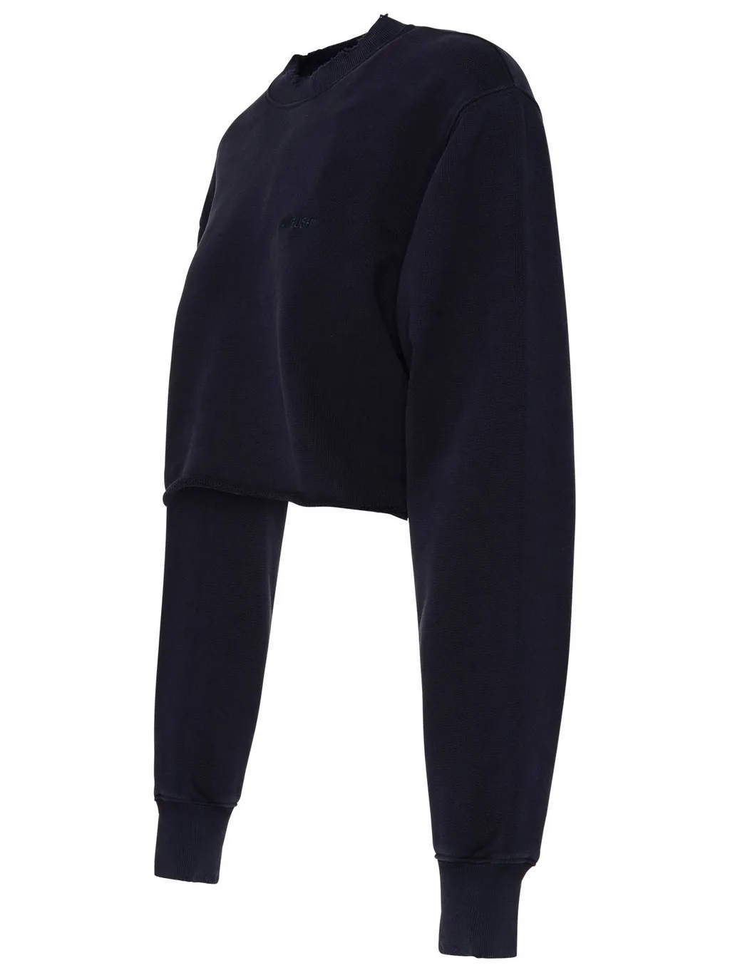 Ambush Logo Embroidered Crewneck Cropped Sweatshirt