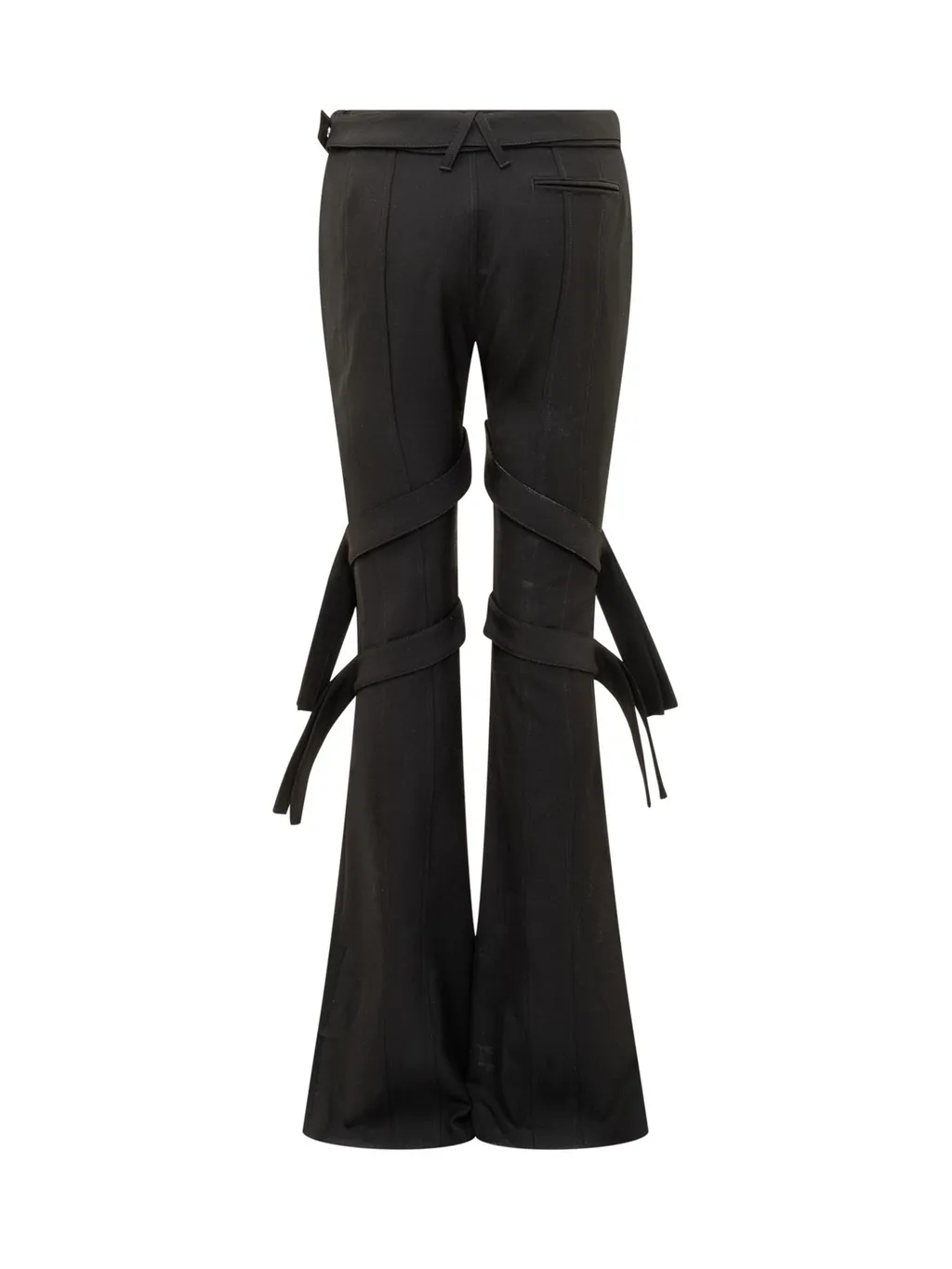 Ambush Strap-Detail Mid-Rise Flared Trousers