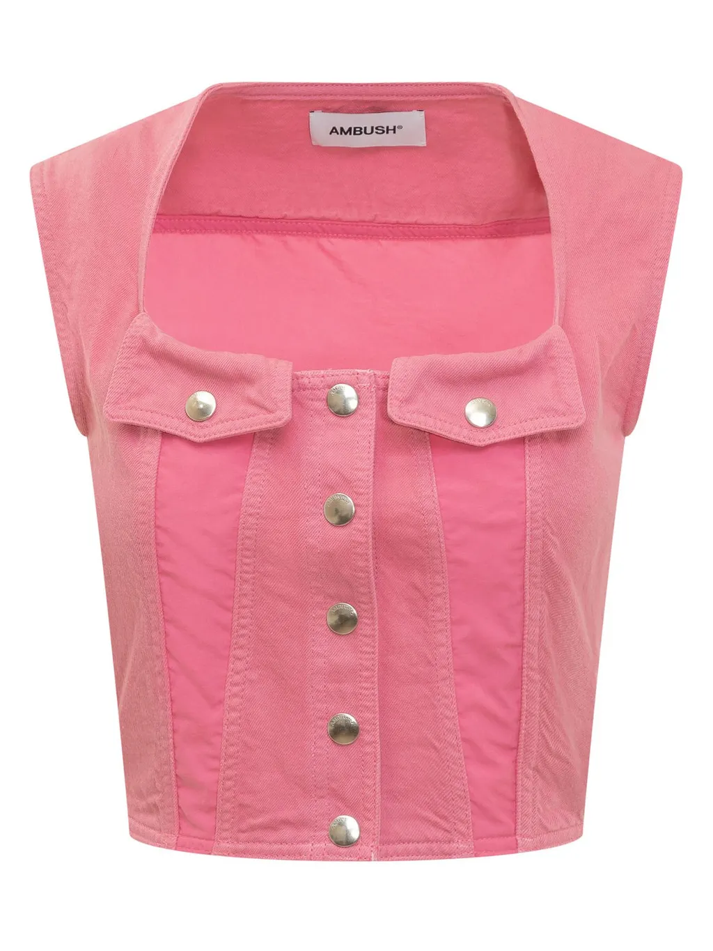 Ambush Cropped Sleeveless Denim Top