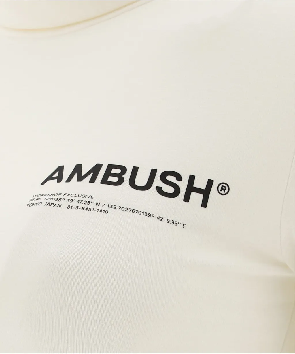 Ambush Logo Printed Long-Sleeved Turtleneck Top