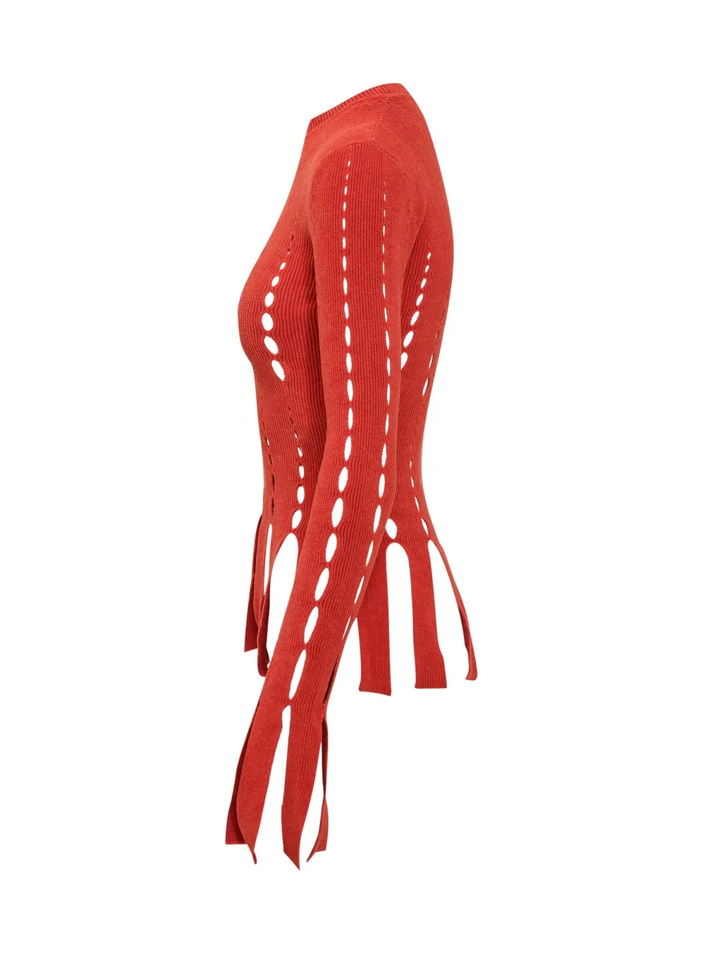 Ambush Cut-Out Long-Sleeved Knitted Top