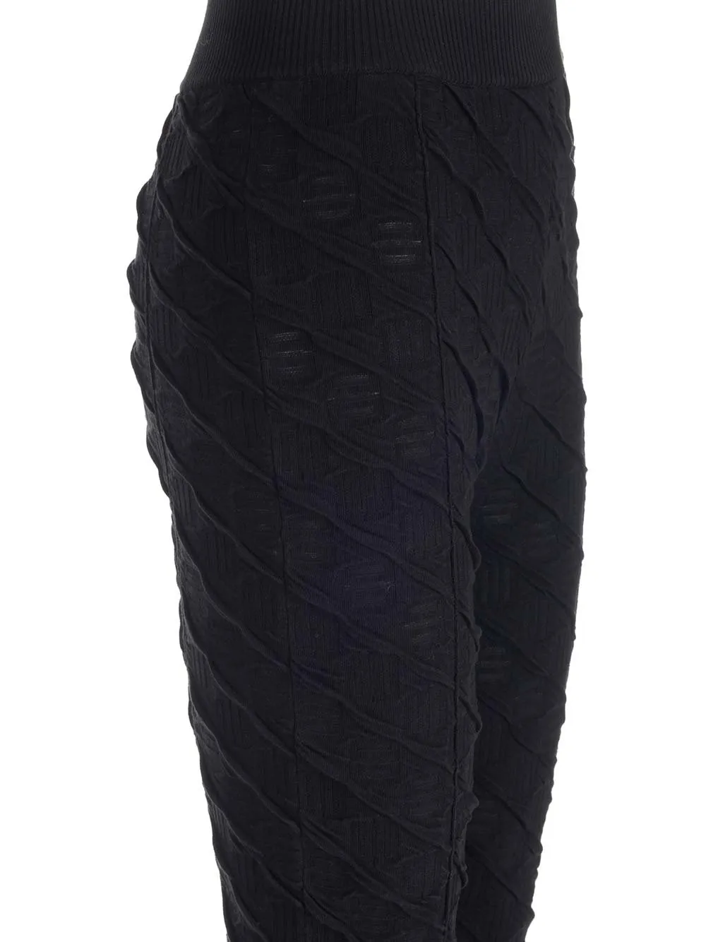 Ambush High-Waisted Monogram Flared Trousers