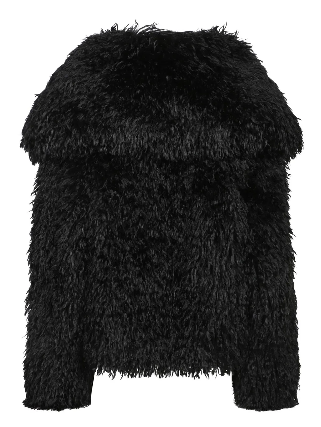 Amen Cropped Faux Fur Coat