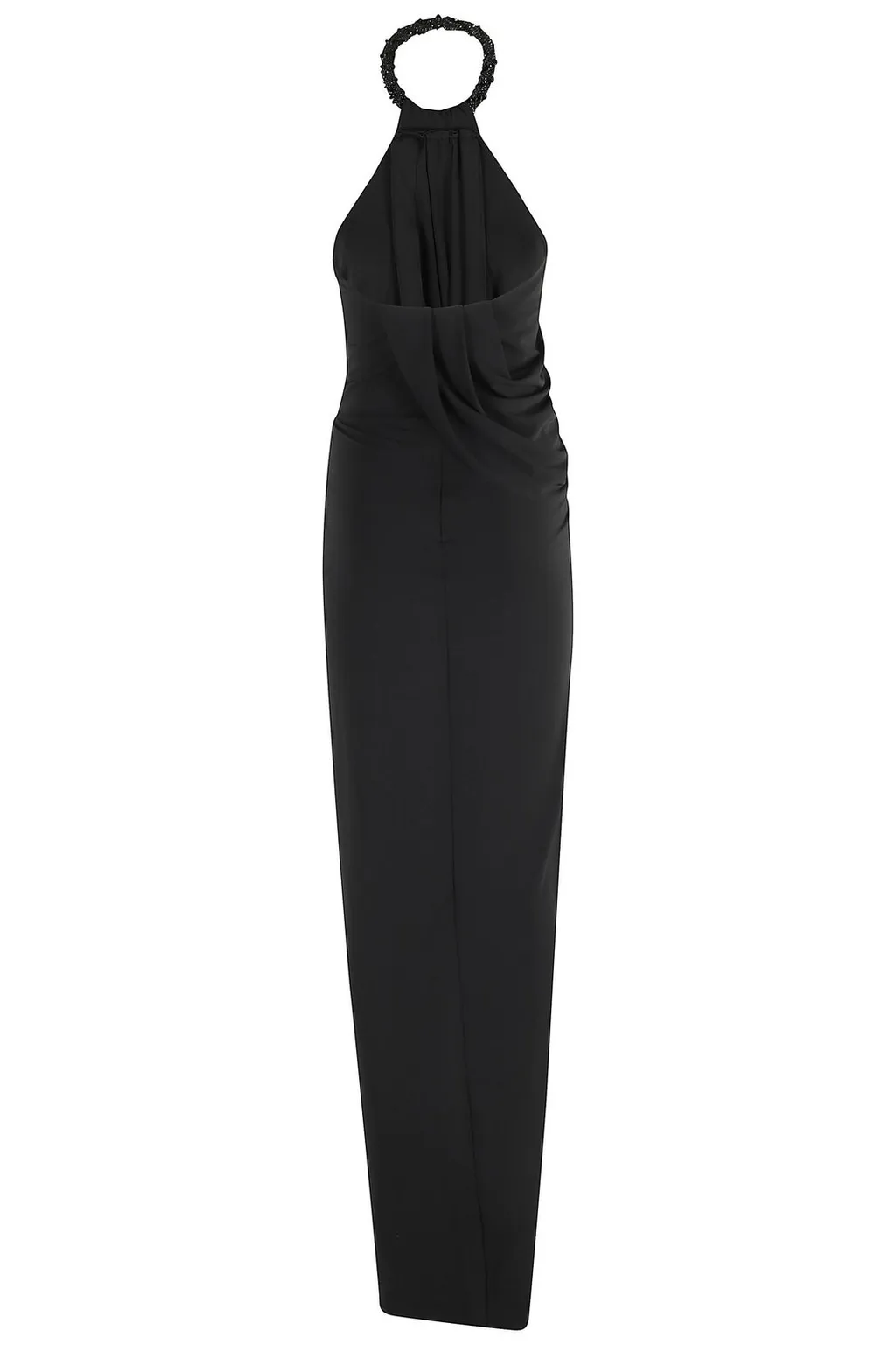 Amen Draped Halter Maxi Dress