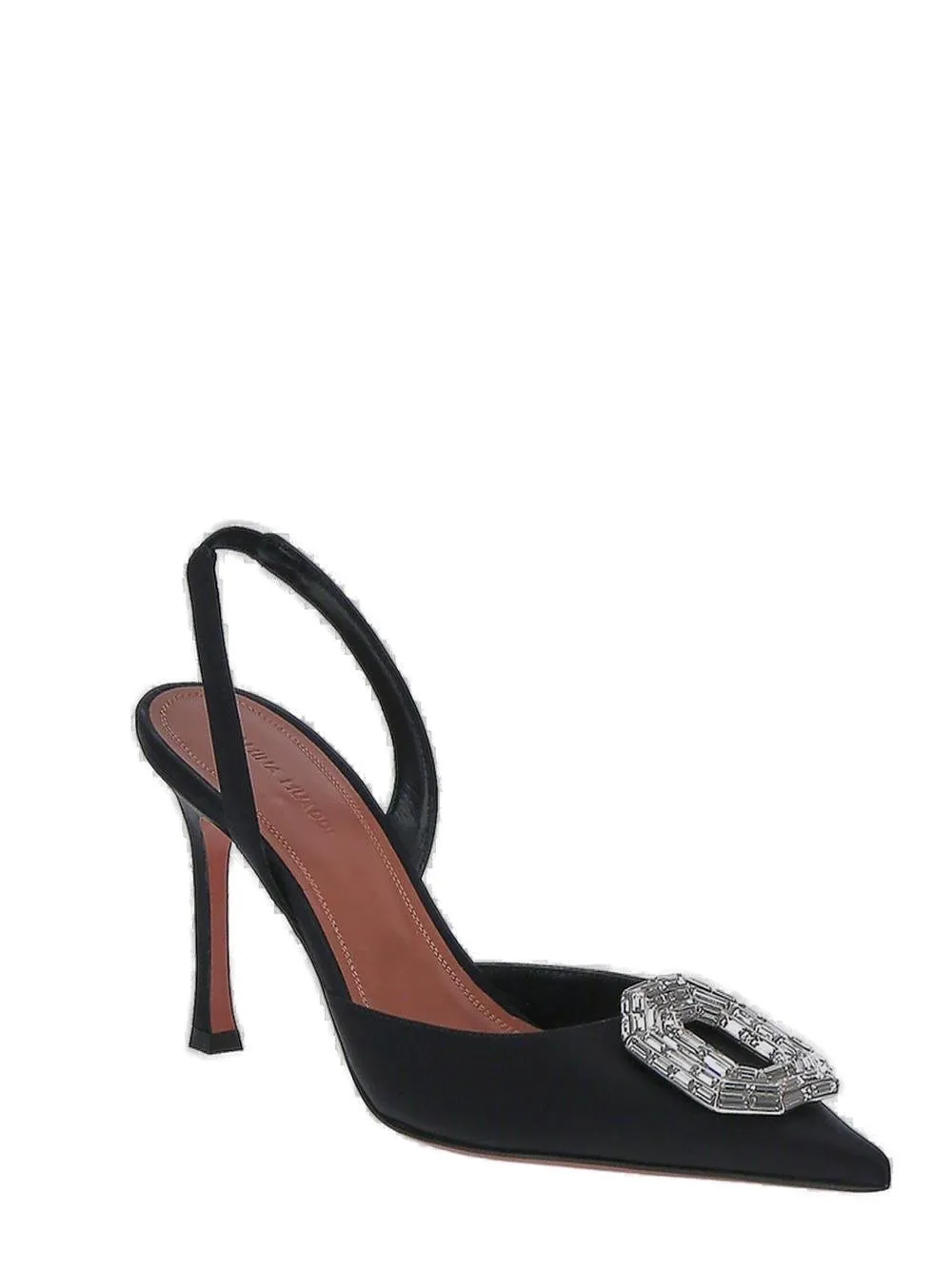Amina Muaddi Camelia Pointed Toe Slingback Pumps