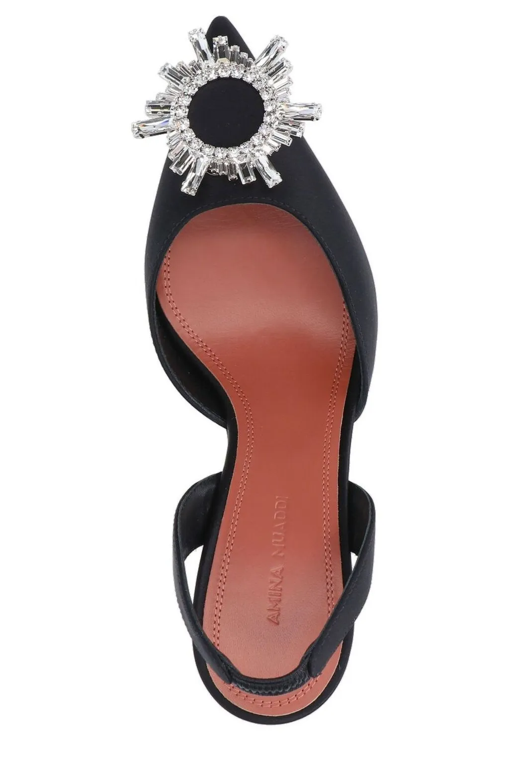 Amina Muaddi Embellished Slingback Pumps